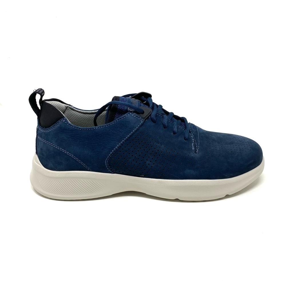 Florsheim Studio Perf Toe Navy Shoes WIDE